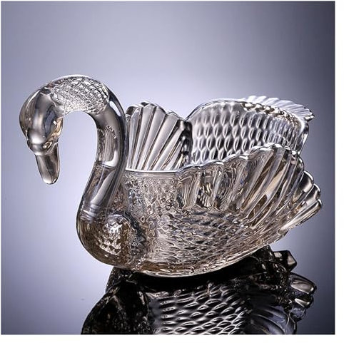 LIBANGRONG-888 Fruit Basket Glass Fruit Plates, Salads Dessert Storage Tray, Creative Home Decor for Dried Fruit Candy Trays Fruit basket bowl(C)