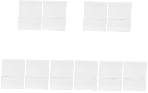 JECOMPRIS 10 Stk Qr-code Etikettenhalter Für Den Einzelhandel Namensplatzhalter Rahmenhalter Klarer Visitenkartenhalter Visitenkartenständer Acryltabletts Zur Präsentation Plastik