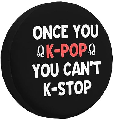 Reifen Wenn Du Einmal K-Pop Machst, Kannst Du Nicht Mehr Aufhören Reifen Schutzhülle Uv-Schutz Reifentüten Personalisierte Radabdeckung Für Trailer SUV Fahrzeuge 16 inch