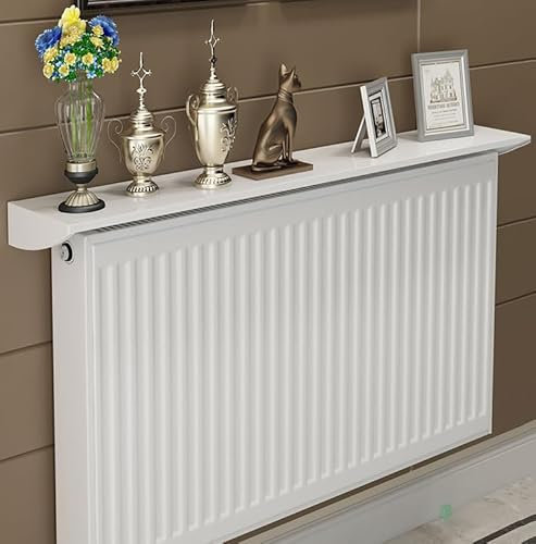 Heizungsregal, Länge 20-160cm Heizkörperabdeckung Wandregal Ohne Bohren mit Halterung Verkleidung Heizkörper Aus Aluminiumlegierung Heizungsverkleidung Bearing 30KG,Width: 15cm；Long:150cm