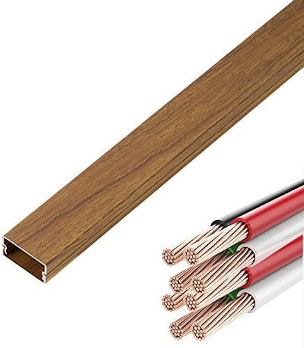 Kabelskydd Golv, Väggmonterad Tv Sladd Raceway Hider Svart Silver Träfärg Trådconcealer Med Skena, Bred 24 Mm Management Kit Organizer För Hemmakontor (Färg: C, Storlek: Längd