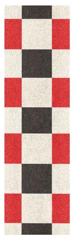 WDdZzyy Rot-weiß kariertes Griffband, Designs, Skateboard, wasserdichtes Griffband für Roller, Deck, 83 x 22,9 cm