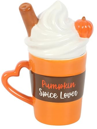 Pumpkin Spice Latte Shaped Lidded Mug
