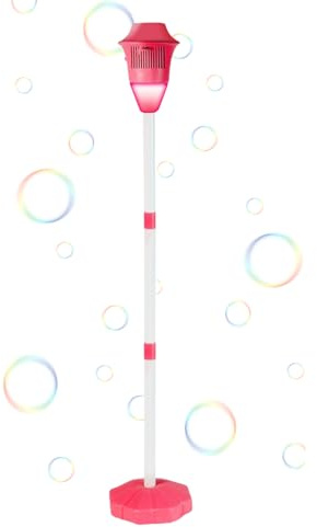 Yaztauho Bubble Maker Ständer, Automatischer Bubble Maker Standing Machine, Bubbles Torch Gartenlampe, Blasenbrennergartenlampe Für Freunde, Familie, Rot