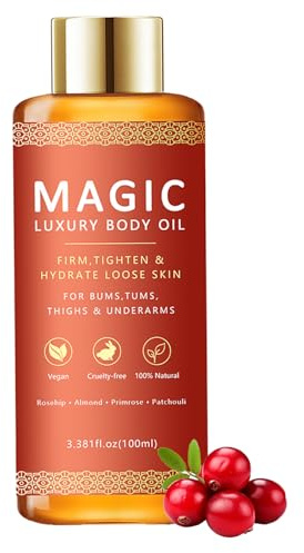 Magic Body Oil - Glow Remedy Oil Skin Tightening - Moisturising Body Oil for Sagging Skin - Reduce Wrinkles, Fade Stretch & Fat Marks, Shape The Body Lines - Body Massage Oil for Dry