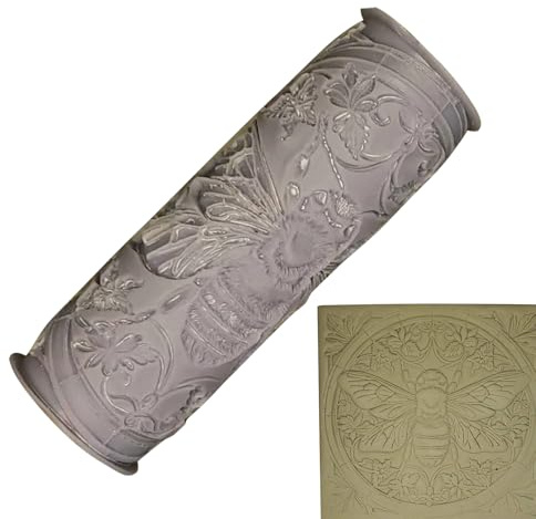 Tonroll Pen - Sound Plate Roller & Pottery Tool | Bird Bee Bird Pattern Crafts | Handmade Pottery & Craft Tools for Pots, Bric