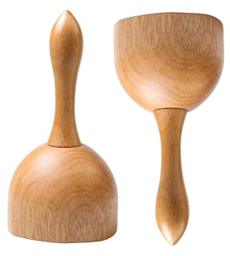 BETOOKY Masajeador de Madera 2 Piezas para Ventosaterapia Succión Fuerte, Vaso de Ventosas para Masaje Corporal y Desbloqueo de Meridianos, Herramienta Práctica para Uso en Casa