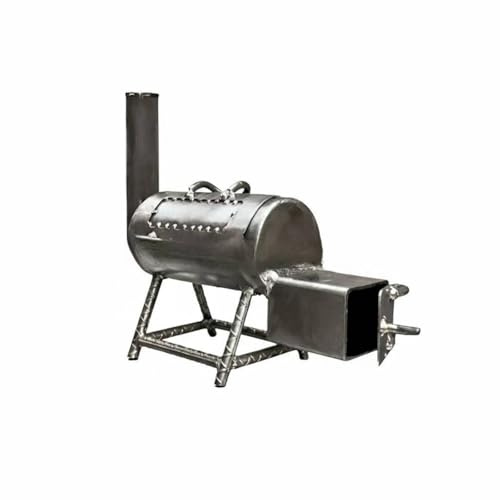 Colcolo Parrilla Portátil Barbacoa de Mesa Ahumadora Horno de Carbón de Hierro con Diseño de Humo Desplazado y Servicio Cómodo Adecuada para Terrazas Camping de Picnic Reuniones Familiares