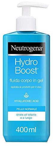 Neutrogena Hydro Boost Lozione Gel per il Corpo Ultraleggera, Crema corpo rinfrescante e nutriente 72h, Crema idratante corpo con Acido Ialuronico, Crema gel corpo per tutti i tipi di pelle, 400 ml