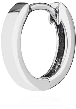 NKlaus silver singel 925 sterlingsilver fällbar creole örhänge smycken dam 12,4 x 2 mm anlöpningsskydd 4799