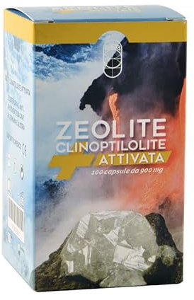 Zeolite Clinoptilolite Attivata al 100% - 100 capsule da 900mg (nuova formula: meno capsule, più zeolite) - Dispositivo Medico Di Classe 2a che ne certifica l'uso orale. Prodotto in Italia.