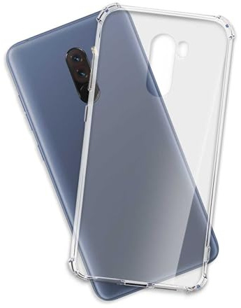 mtb more energy® Hülle Crystal Armor kompatibel mit Xiaomi Pocophone F1 (6.18'') - verstärkte Ecken - Anti Shock Schutzhülle Case Cover Tasche