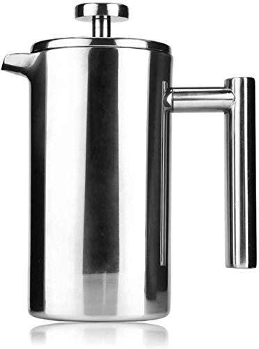 NCRD Pressa Francese caffè e tè Maker, 304 caffè Resistente al Calore in Acciaio Inox con schermi filtranti, Resistente Facile Pulito 100% BPA. Gratuito, 34oz.
