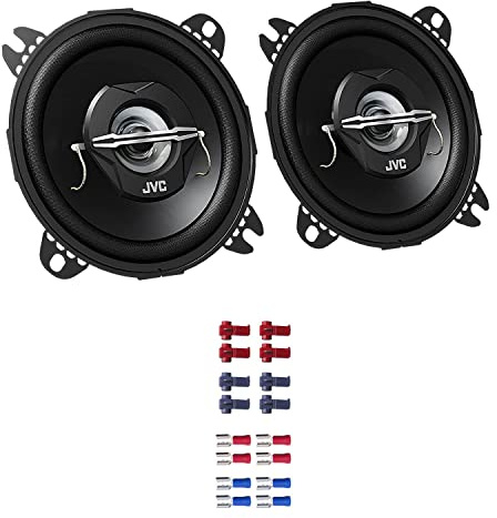JVC Auto Lautsprecher Boxen CS-J420X 420 Watt 10 cm 2 Wege Koax passend für VW T4 Facelift 1996-2003 Armaturenbrett vorne