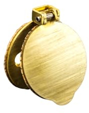 Mini Magflap - Magnetic keyhole Draught ExcluderTM - Solid Brushed Brass