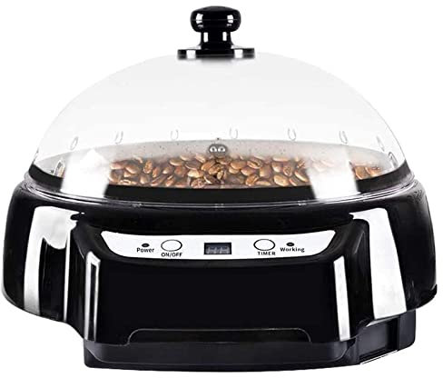 UZIAH Coffee Roaster Machine Popcorn Maker Bean Roasting Digital Display Countdown Function, Stainless Steel Coffee Roaster for Cafe Shop Home,Black
