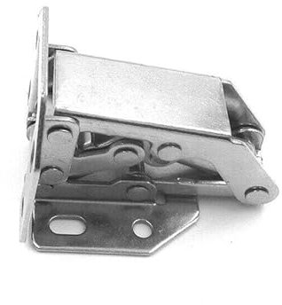 DOITOOL 5 Stück 1,5mm Dicke Verdeckte Hydraulik Möbelscharniere Aus Stahl Mit 40 Schrauben Für Küchenschranktüren Verschleißfest Und Geräuschlos Einfache Schraubmontage Ohne Bohren
