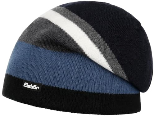 Eisbär Miron 2.0 Beanie Strickmütze Wintermütze Streifenmütze Skimütze (One Size - dunkelblau)
