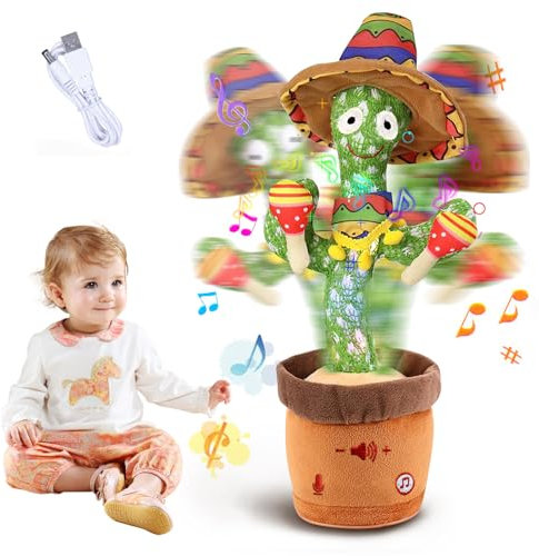 alking CactusToy，Singing, Talking, 120 Lieder and Dancing Cactus Toy，Singing Cactus Toys Repeating What You Say Toy gift for children - Your Interactive Entertainment Companion (sand hammer cactus)