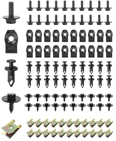 Flaconi 100PCS Clips Auto,Clip di Fissaggio per Auto,Viti Fisse per Parafango Auto Carrozzeria,Viti e Bulloni Auto Clip in Plastica Rivetti Fasteners,per La Piastra Decorativa Interna del Veicolo