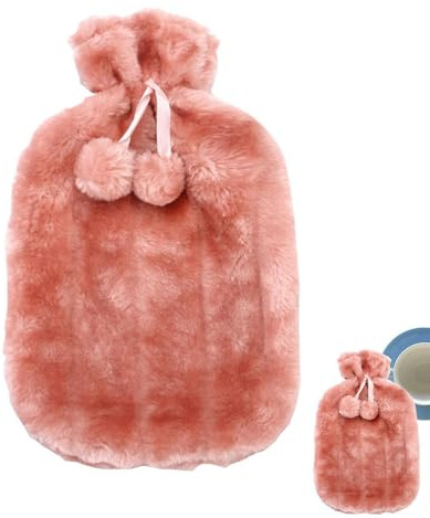 Wärmflaschenbezug | 2 Liter weicher Kunstplüsch-Wärmflaschenbezug – Wärmflaschenbezug Wasserflasche Softcover für langanhaltenden Komfort, nur Ärmel