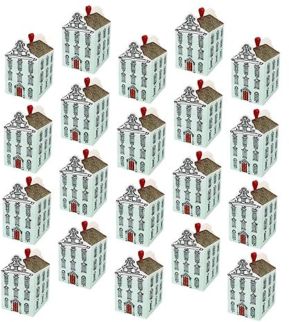 Tofficu 50stücke Kreative Papierspeicherboxen Im Hausdesign Für Hochzeiten Süßigkeiten Und Keksgeschenkboxen Für Feste Und Partys