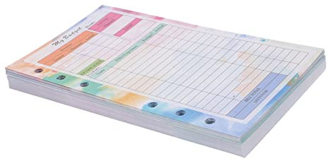 DIYEAH Budjet Binder Mit Geldaufzeichnungsblättern Haushaltspapiere Tragbarer Notizblock Für Ausgabenverfolgung Planpapier Für Monatliche Budgetplanung Loseblattpapier Für Organisation