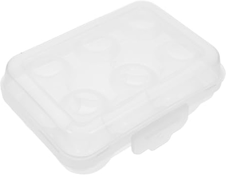 ABOOFAN Caja De Huevos Portátil Para Camping y Picnic Organizador De Huevos De Plástico Transparente Tapa Para Almacenamiento El Refrigerador