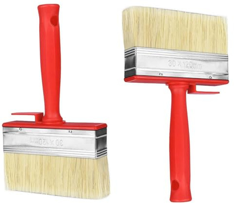 Wmzjnljy 2pcs Decking Paint Brush Set Fence Block Brush Set Shed, Fence, Decking & Timber Block Brush for Wood Timber Block Gloss Wall Furniture Painting(Z60-2)