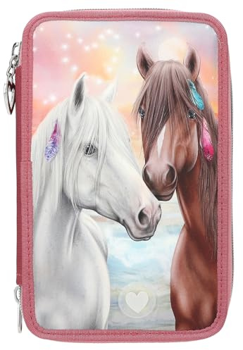 Depesche 3-Fach Federtasche Miss Melody Farbsortierung rot