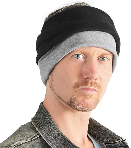 CHARM Bio Baumwolle Stirnband Halstuch Loop Schal | 2 in 1 Multifunktion Tuch, Herren Kopfband, Neck warmer, Damen Schlauchtuch, Maskenschal, als Sonnenschutz