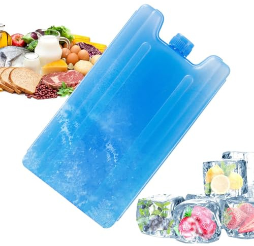 Kustimantu Batteria refrigerante per contenitori frigoriferi, batterie per congelatore per ventilatore, elementi refrigeranti riutilizzabili per ventilatore, picnic, scuola, viaggi, campeggio