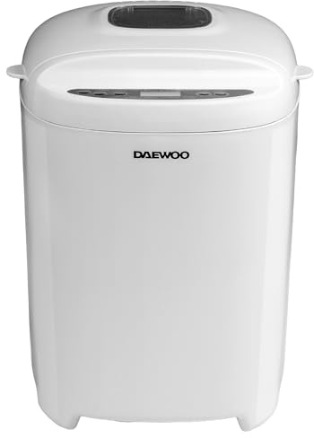 Daewoo 2lb Digital Bread Maker with 11 Settings, Delay Timer & Keep Warm – Bakes White, Whole Wheat, Gluten-Free, Cake & Dough, Adjustable Crust Control, Non-Stick Pan & Viewing Window