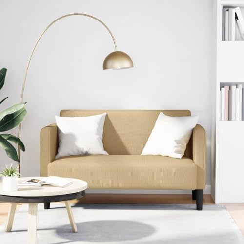 ZQQLVOO Zweisitzer-Sofa aus Cordstoff mit Schaumstoff-Feder-Kombination, strapazierfähig und komfortabel für Wohnzimmer, Leseecke oder TV-Bereich, Moderne Polstergarnitur