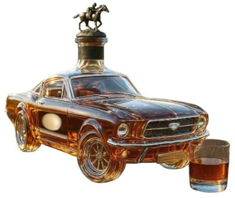 Whisky Decanter, Decanter per auto da corsa da 400 ml, classico Design per auto sportive Vintage Vintage per uomini, decorazione di bottiglie di vetro creativa per la festa di bere bar