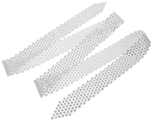 MILISTEN Elegante Damen Glitzer Krawatte mit Strasssteinen Silberner Pailletten schal Modisches Disco accessoire für Frauen und Mädchen Vielseitig Kombinierbar zu Kleidern und Blusen