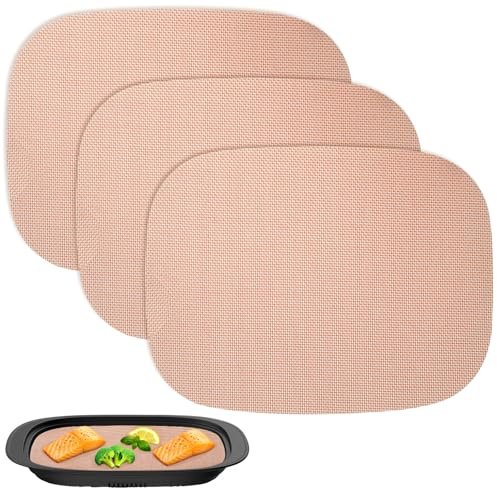 TayBong 3 Stück Permanent Dauerbackfolie für Thermomix TM7 Varoma – Wiederverwendbare Antihaft-Backunterlage, Hitzebeständig bis 250 °C, Spülmaschinengeeignet, Spezielles Zubehör für TM7 Varoma