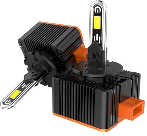 LUDUN D3S Xenon Brenner – Extra Hell 6000K Weiß mit KI-Chip & Zulassung – 12V 60W Bixenon D3S Scheinwerfer Ersatzlampe