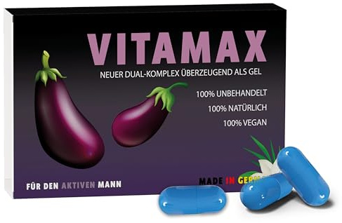 VITAMAX Natural Edition – Kapseln für Männer mit Roter Ginseng & Black Maca | Hochdosierte Premium-Formel mit Roter Ginseng, Black Maca, L-Arginin, Zink und wertvollen Pflanzenextrakten