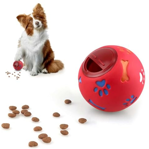 Nesthetics Dog Puzzle Feeder Toy - Interactive Treat Dispenser Ball for Puppies - Slow Feeder Training Game