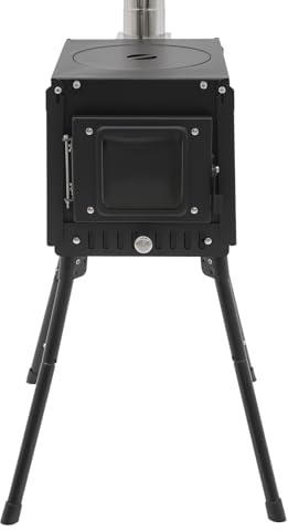 Fornello Campeggio Legno, Stufa A Legna Campeggio Pieghevole In Acciaio Carbonio Inox Stufa, Per 5+ Persone, Escursionismo Pesca Picnic Riscaldamento Tenda Ecologico, 31.5x22x21cm