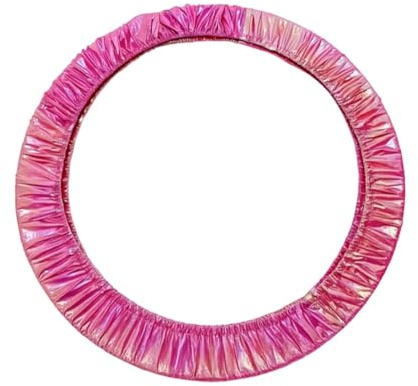Jiuvaso Copertura per Cerchio da Ginnastica Ritmica, Accessorio per Ginnastica Artistica, Custodia Protettiva in Nylon Resistente all'Usura, Rosa Rossa, S