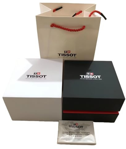 ROUREOX Set Caja Presentación Reloj Cartón Exterior Blanco Bolsa Transporte Cofre Almacenamiento Negro para Tissot PRX