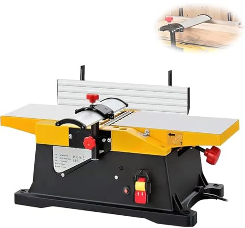 Portable Electric Wood Planer Thicknesser with Adjustable Depth and Angle for Woodworking Projects