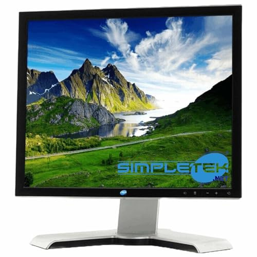 SIMPLETEK - Monitor Display LCD da 17 pollici 1280x1024 4:3 5:4 - VGA | Montaggio a parete | Base inclinabile inclusa (Ricondizionato)