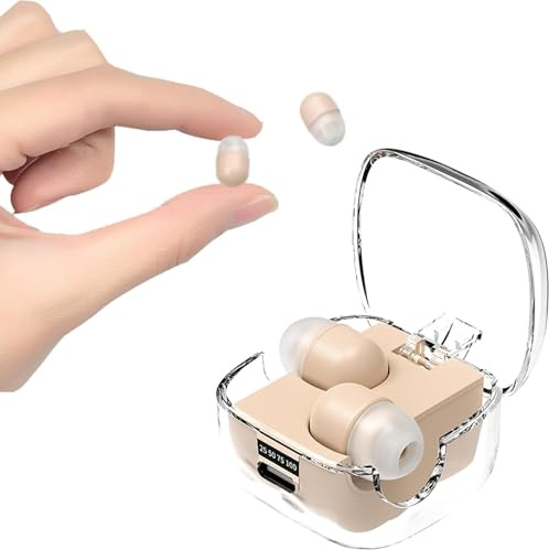 Auricolari Mini Senza Fili, Auricolari Bluetooth con Cancellazione del Rumore per Orecchie Piccole, Auricolari Piccolissimi a Basso Profilo per il Lavoro, Auricolari Ultraleggeri (Nudo)