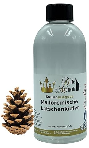 Dufte Momente | Saunaduft Konzentrat Latschenkiefer 500ml | naturreine und natürliche ätherische Öle | für Finnische Sauna, Banja, Biosauna, Sanarium, … | vegan und ohne Tierversuche