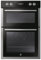 Hoover HO9DC3UB308BI 90cm BI Double oven, Multifunction main oven, Conventional top oven, Black Glass