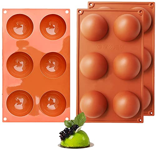 3 Stück Silikonform Halbkugel, 5/6/15/24 Löcher Silikonformen Backen, Silikon Backform, Silikonform Schokolade, für Pudding, Kuchen, Gelee, Dome-Mousse