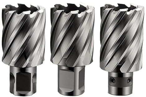 QywUi Foret HSS-E annulaire Cutter Trou scie Noyau Foret pour perceuse magnétique 12-60mm x 25mm Universel/Weldon/Fein Tige Rapide Ensembles de forets (Color : Weldon Shank, Size : 25x25)